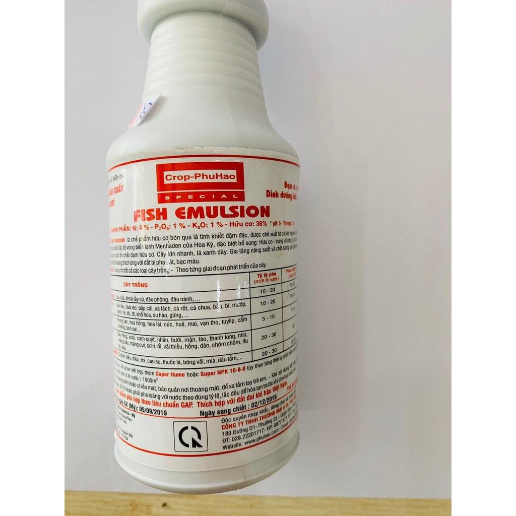 Phân bón hữu cơ ĐẠM CÁ CÔ ĐẶC MỸ FISH EMULSION 250ML