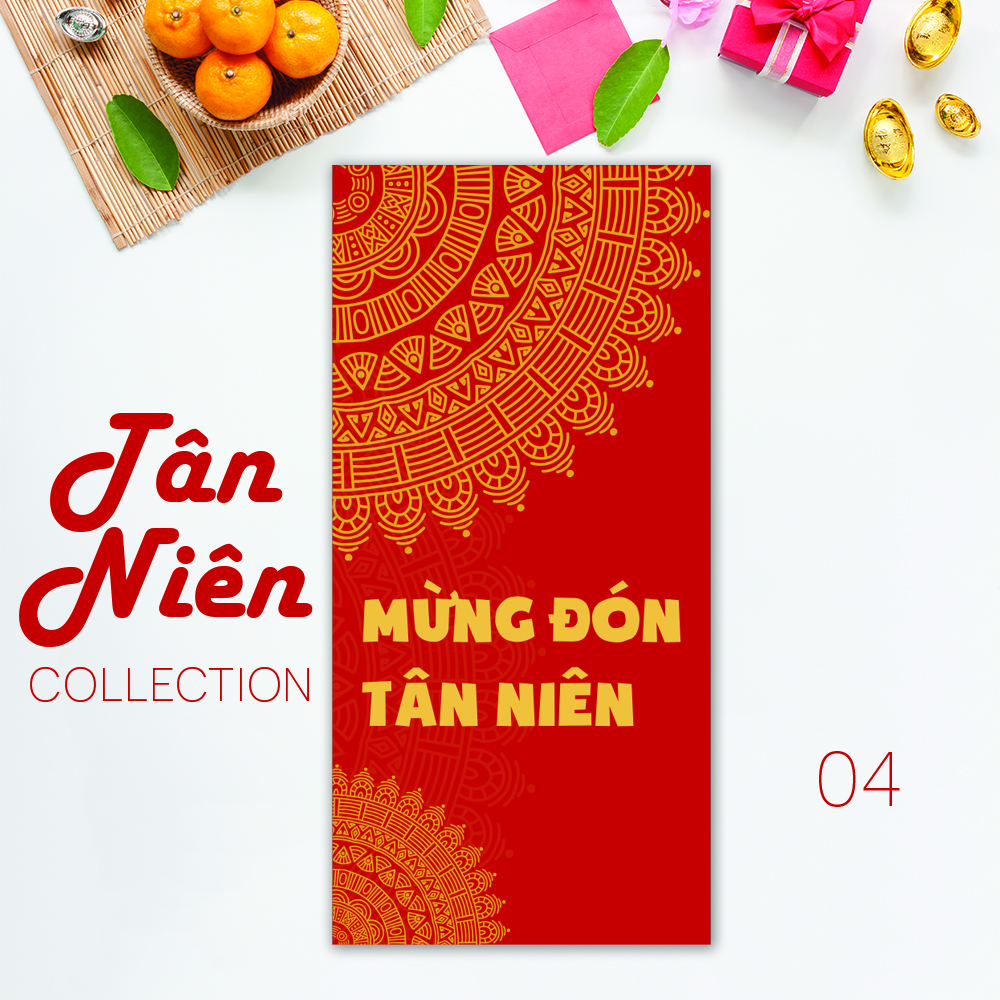 Combo Xấp Bao Lì Xì Ruột Đỏ Tân Niên