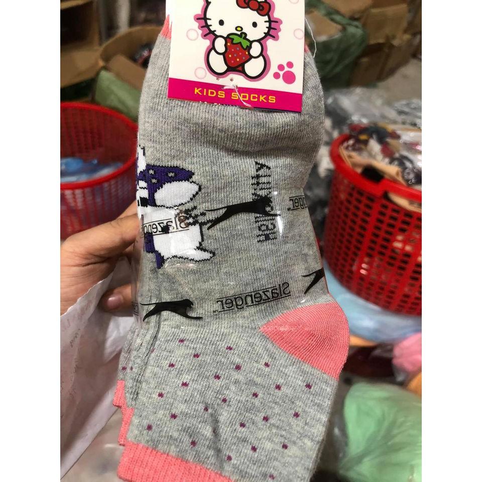 LỐ 10 ĐÔI TẤT KITTY CHO BÉ CHẤT DÀY ĐẸP