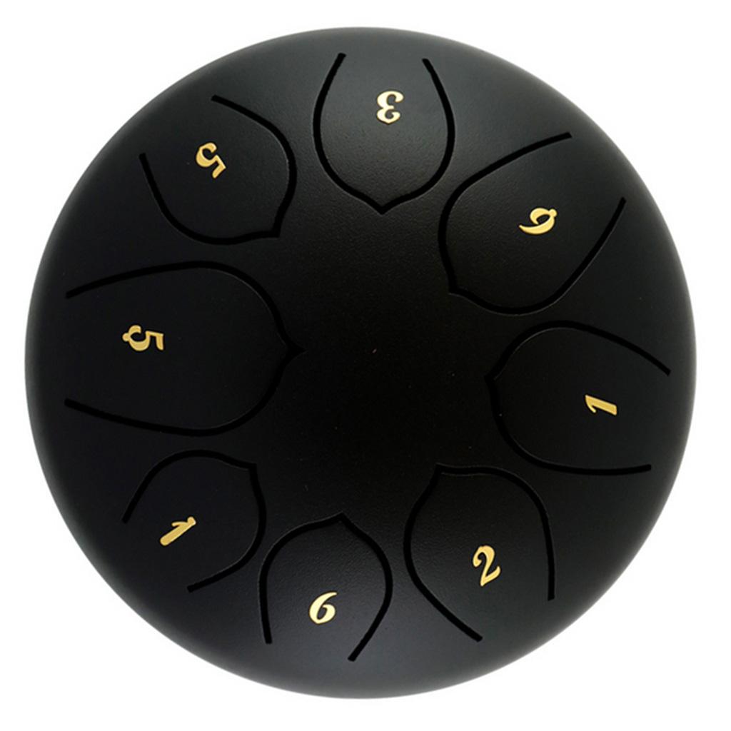 6\" Alloy Steel Tongue Drum 8 Notes Tank Drum Instrument w/ Bag Mallets