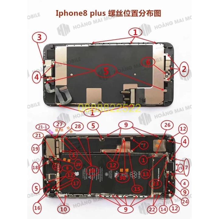 Full bộ ốc cho iPhone 6G đến 13 Pro Max