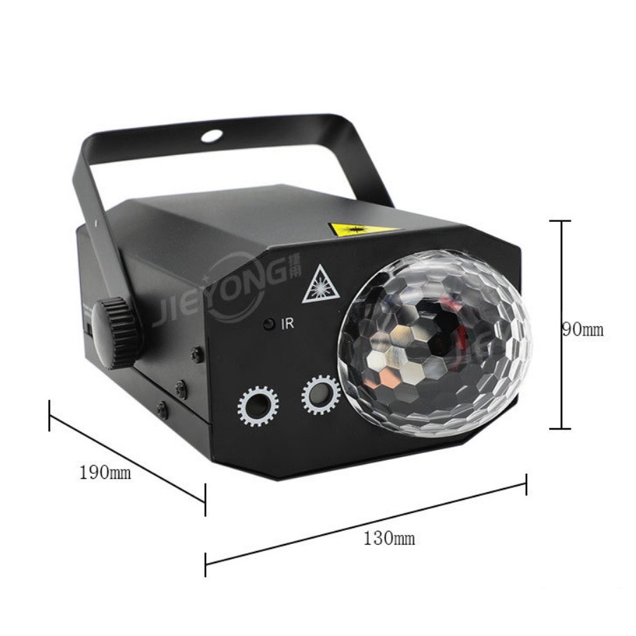 Đèn Laser Ánh Sáng laze Cảm Biến Âm Thanh, Kết Hợp LED Xoay 7 Màu Dùng Trang Trí Vũ Trường, Phòng karaoke - HÀNG CHÍNH HÃNG MINIIN