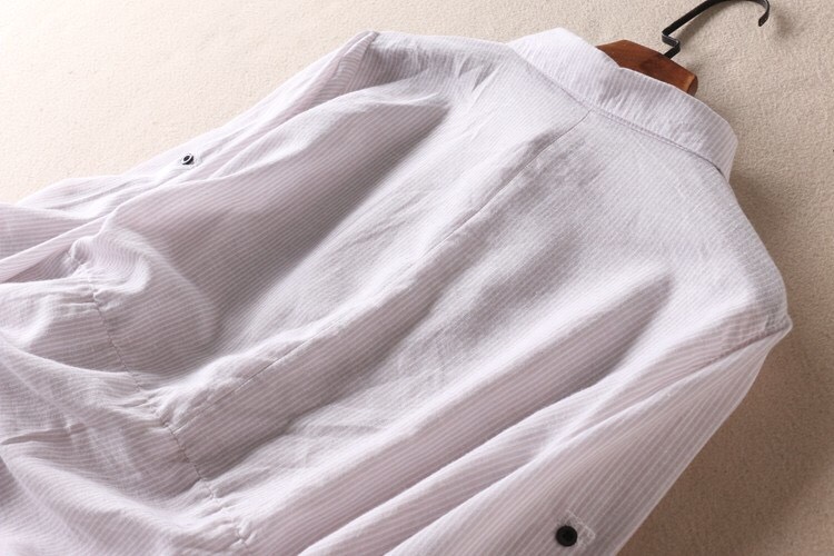 Áo sơ mi đũi nữ cổ đức tay lỡ, chất liệu mịn mát, form trẻ trung Đũi Việt DS20