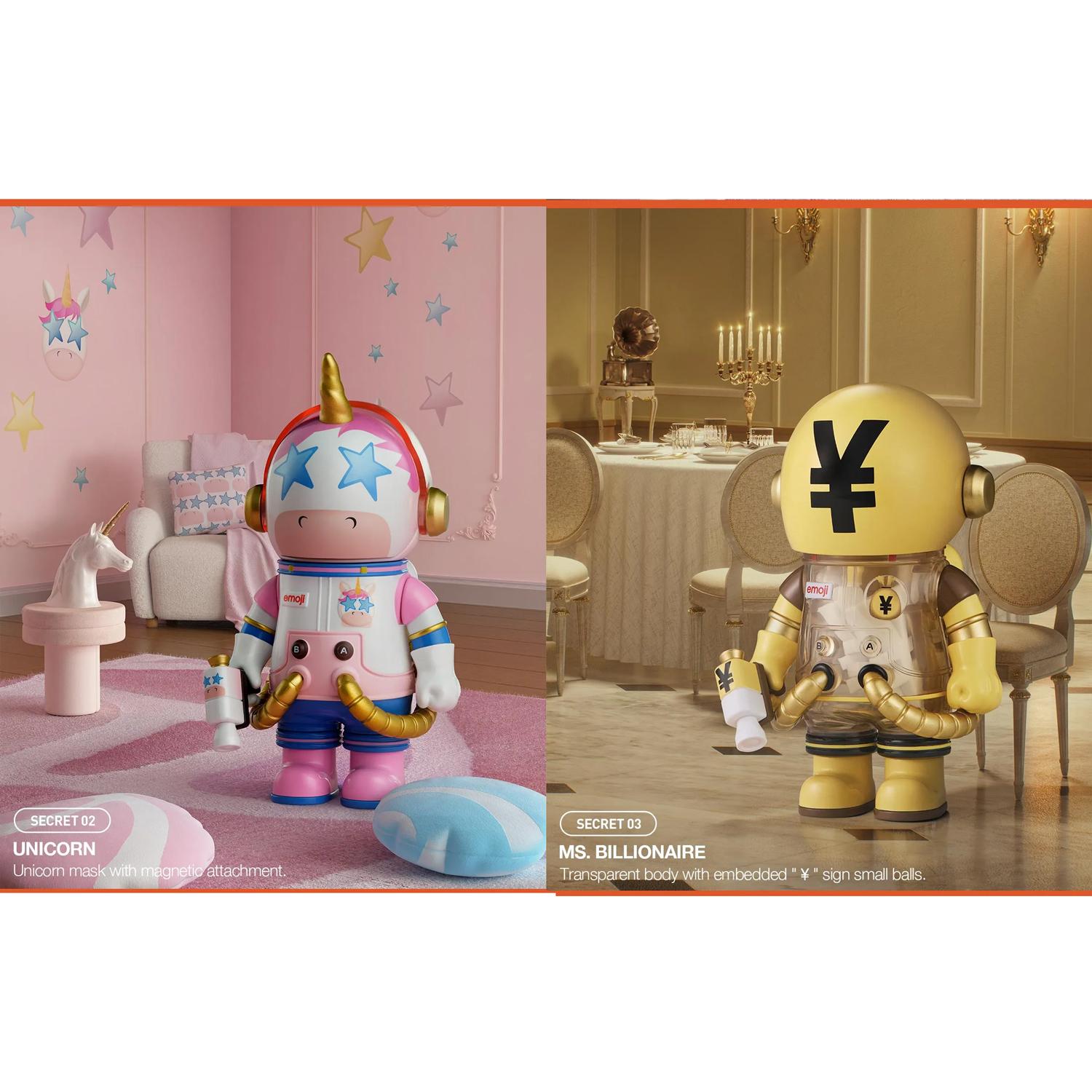 Đồ Chơi Mô Hình Pop Mart Mega Space Molly 100% x Emoji Series 4 (Mẫu Sản Phẩm Bên Trong Là Ngẫu Nhiên)