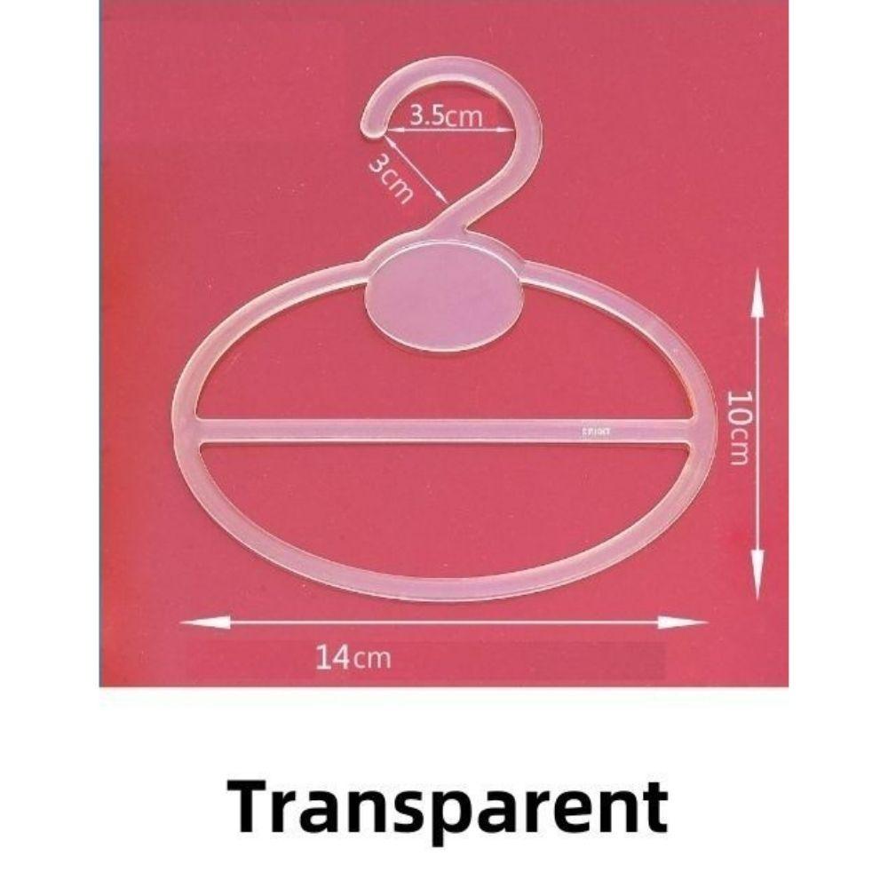 1 Móc Treo Khăn Choàng Hình Oval Bằng Nhựa Trong Suốt Màu Đen