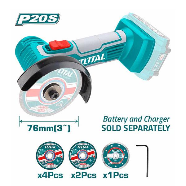 MÁY CẮT/MÀI MINI DÙNG PIN LITHIUM-ION 20V (KHÔNG KÈM PIN &amp; SẠC) TOTAL TAGLI7601 - HÀNG CHÍNH HÃNG
