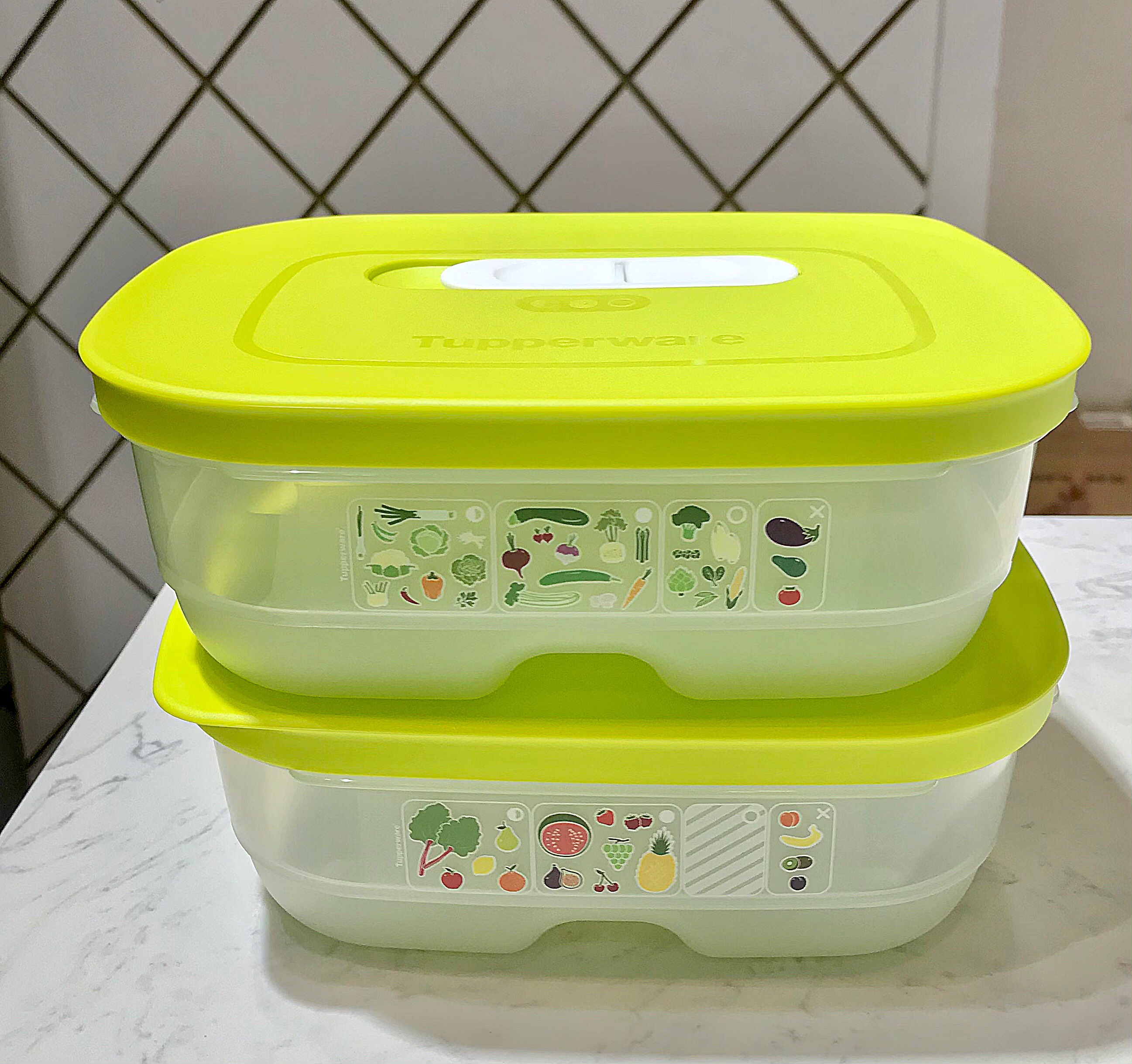 BỘ 2 HỘP TRỮ MÁT CÓ NÚT HÔ HẤP TUPPERWARE VENTSMART 800ML