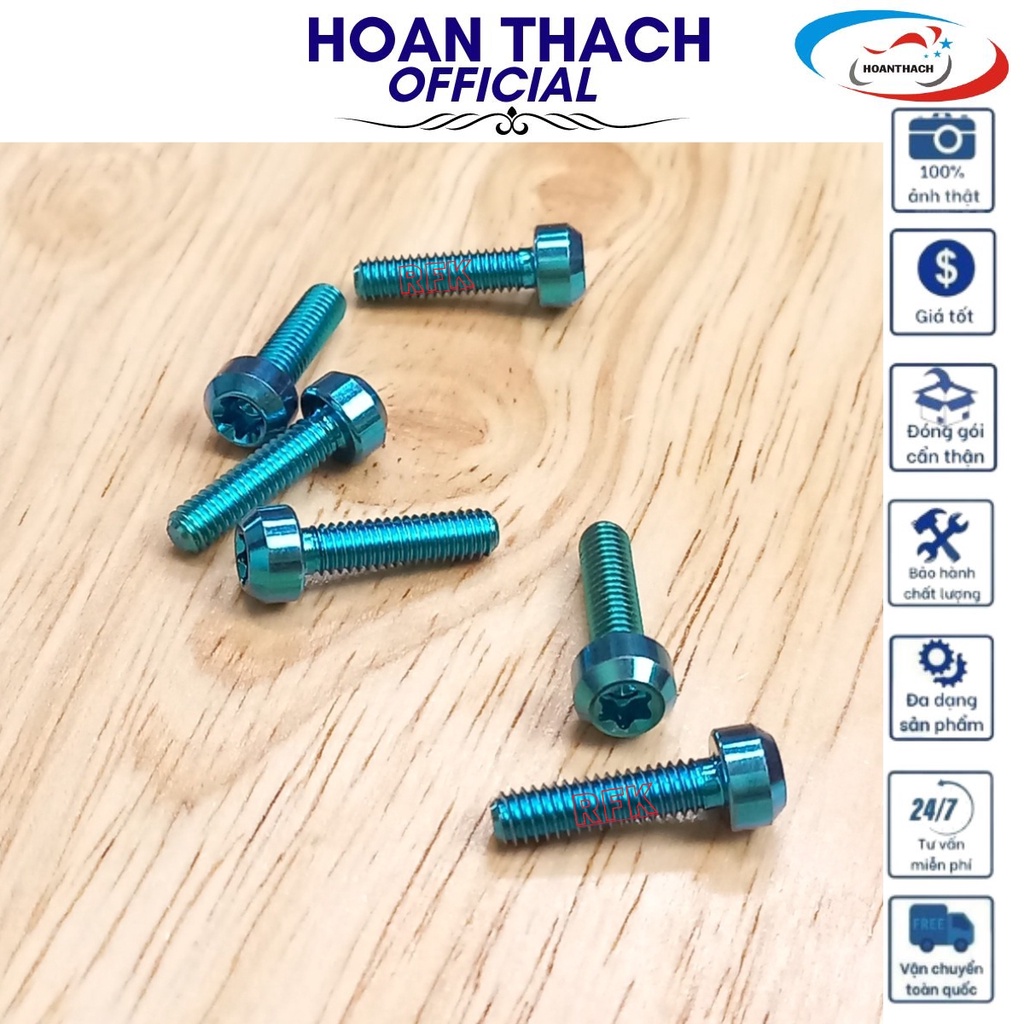 Ốc Gr5 Titan 4L15 Đầu Trụ Nắp Dầu Màu Xanh Lục Bảo Dùng cho nhiều dòng xe , SP012410 (giá 1 con)