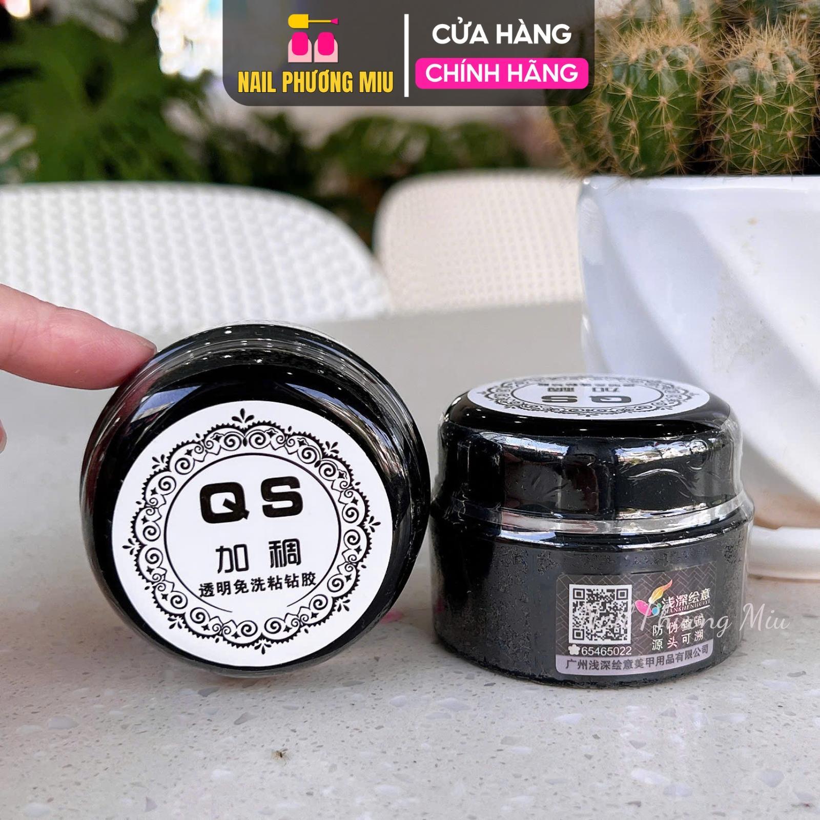 Gel Vẽ Nổi Thủy Tinh QS 20g Làm Nail, Gel Đa Năng, Vẽ Móng Hoa, Đậm Đặc Khô Nhanh, Không Nhăn Không Chảy Nail Phương Miu Nữ Sơn Gel