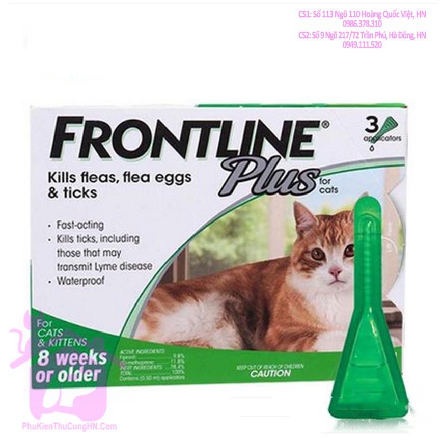 Nhỏ gáy cho mèo tr ị ve rận Frontline Plus diệt bọ chét nấm viêm da