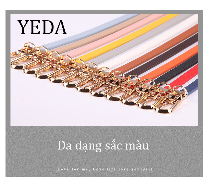 Thắt lưng nữ nhỏ xinh chất liệu da PU khóa kim loại mã 648