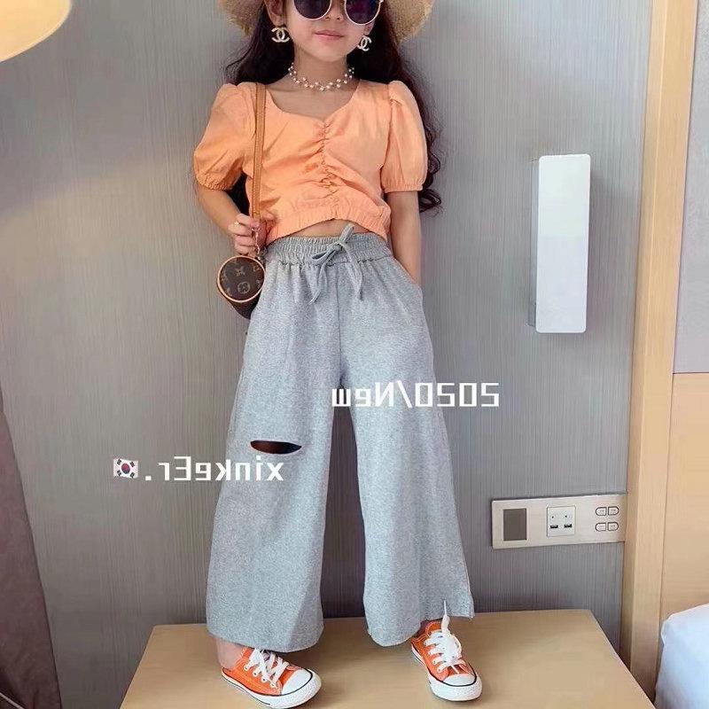 QT10 Size90-130 (9-25kg) Quần thun 100%cotton dáng đẹp bé gái Thời trang trẻ Em hàng quảng châu