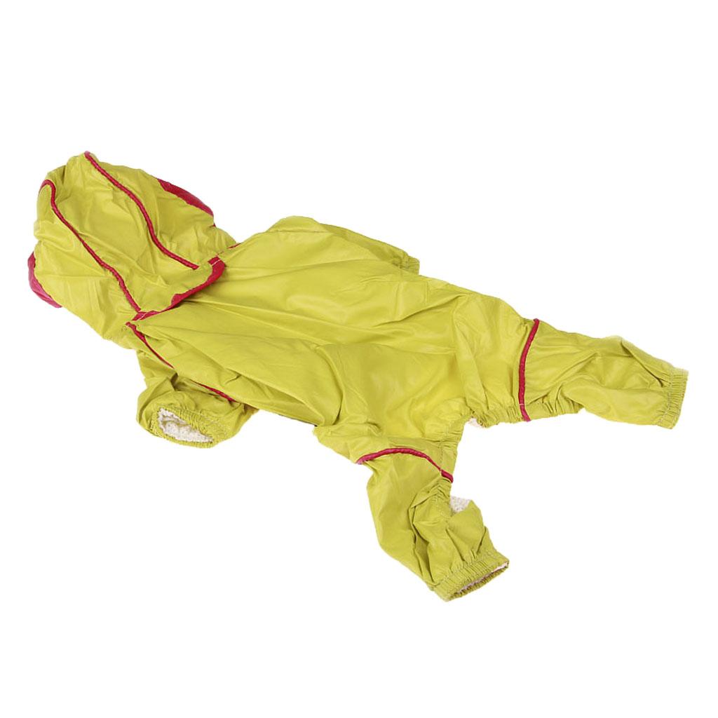 Small Medium Large Pet Dog Cat Four-Legs Raincoat Waterproof with Hood Rain Cover Jackets Coats Rainwear