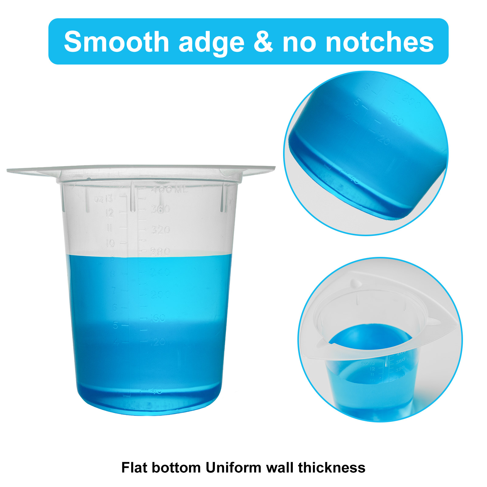 Cốc nhựa chia vạch 50ml-1000ml, (Beakers), hãng Biologix, hàng chính hãng