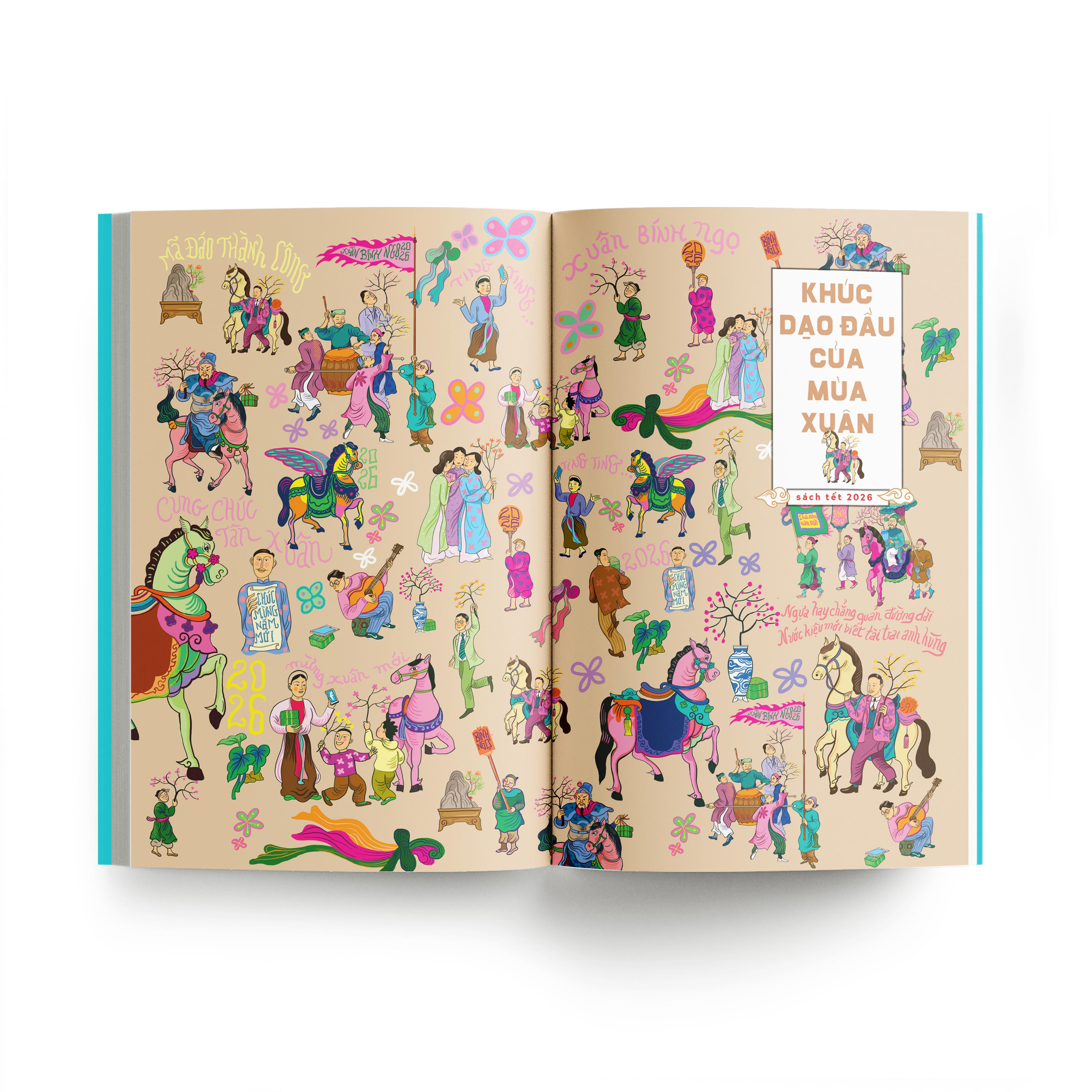Sách - Sách Tết Bính Ngọ 2026 - Hợp Tuyển Văn Thơ Nhạc Hoạ Chủ Đề Mùa Xuân Và Ngày Tết - Tặng Kèm Postcard