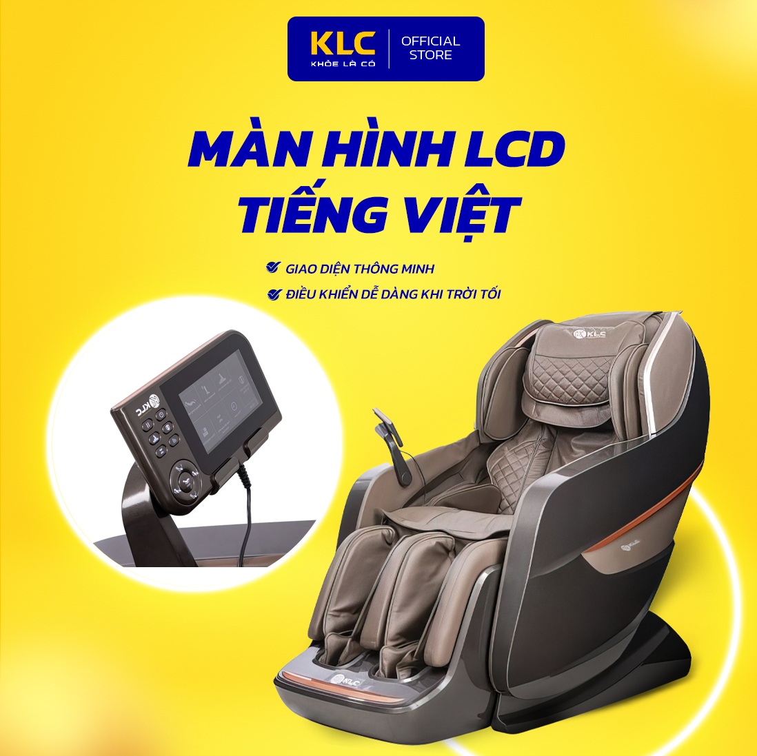 Ghế massage toàn thân cao cấp KLC K9999 công nghệ điều khiển cảm ứng, giọng nói thông minh