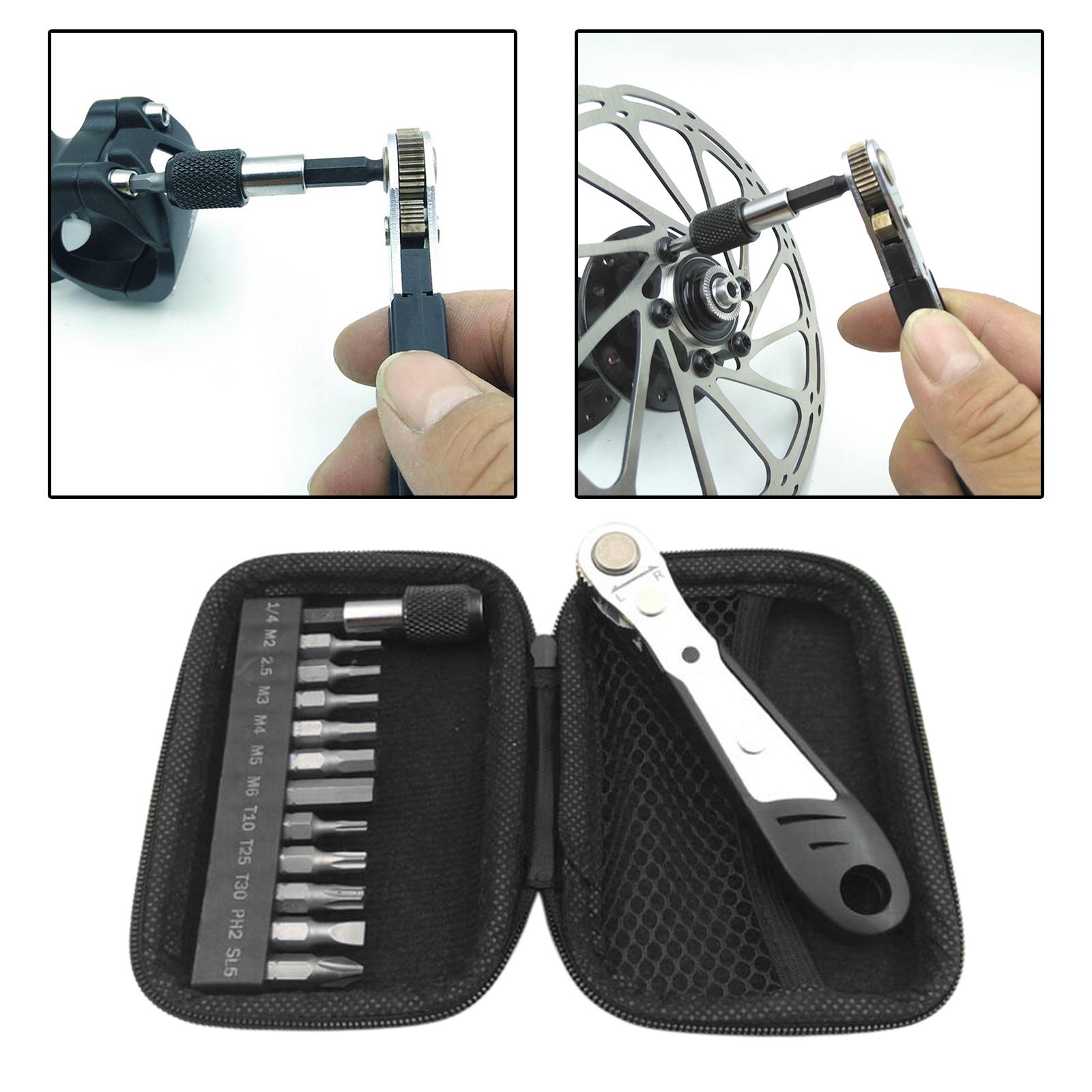 Socket Set Small Disc Ratchet Wrench Bicycle Alloy Steel Spanner Repair Tools Kit Ratchet Sleeve Bike Maintenance Socket Tools