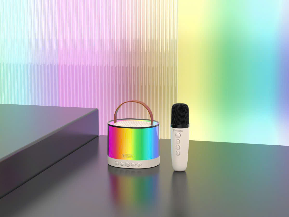Loa Bluetooth Celebrat SP-18 tặng kèm Micro hát Karaoke gia đình , âm thanh vòm, hàng chính hãng, cho dùng thử 30 ngày