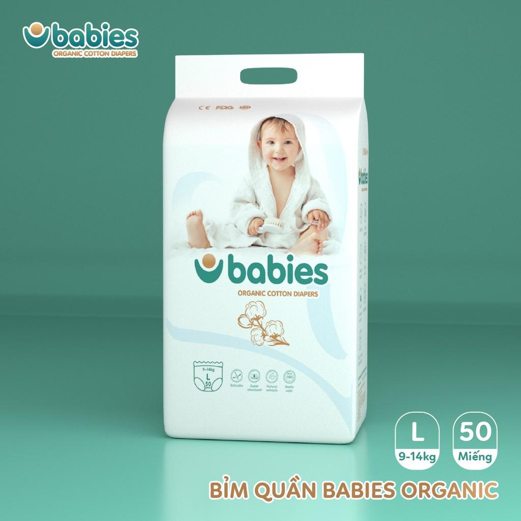 Tã Bỉm Quần Babies Organic M54 L50 XL46 XXL40