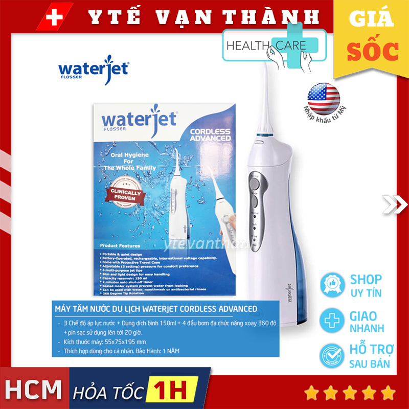 Máy Tăm Nước Du Lịch Không Dây Waterjet Cordless Advanced -VT0624