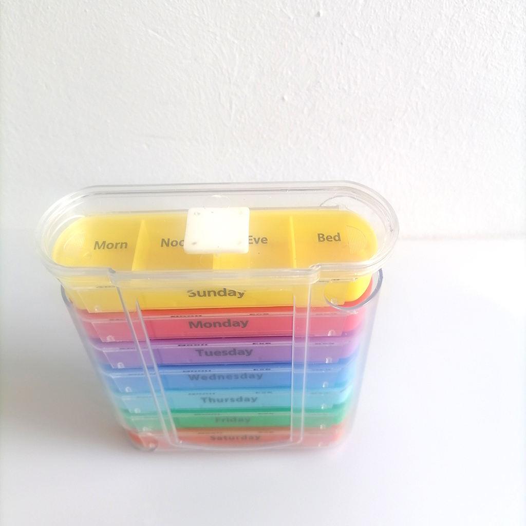 Weekly Pill Organizer Colorful Organizer Case Daily to Hold Pills Vitamins