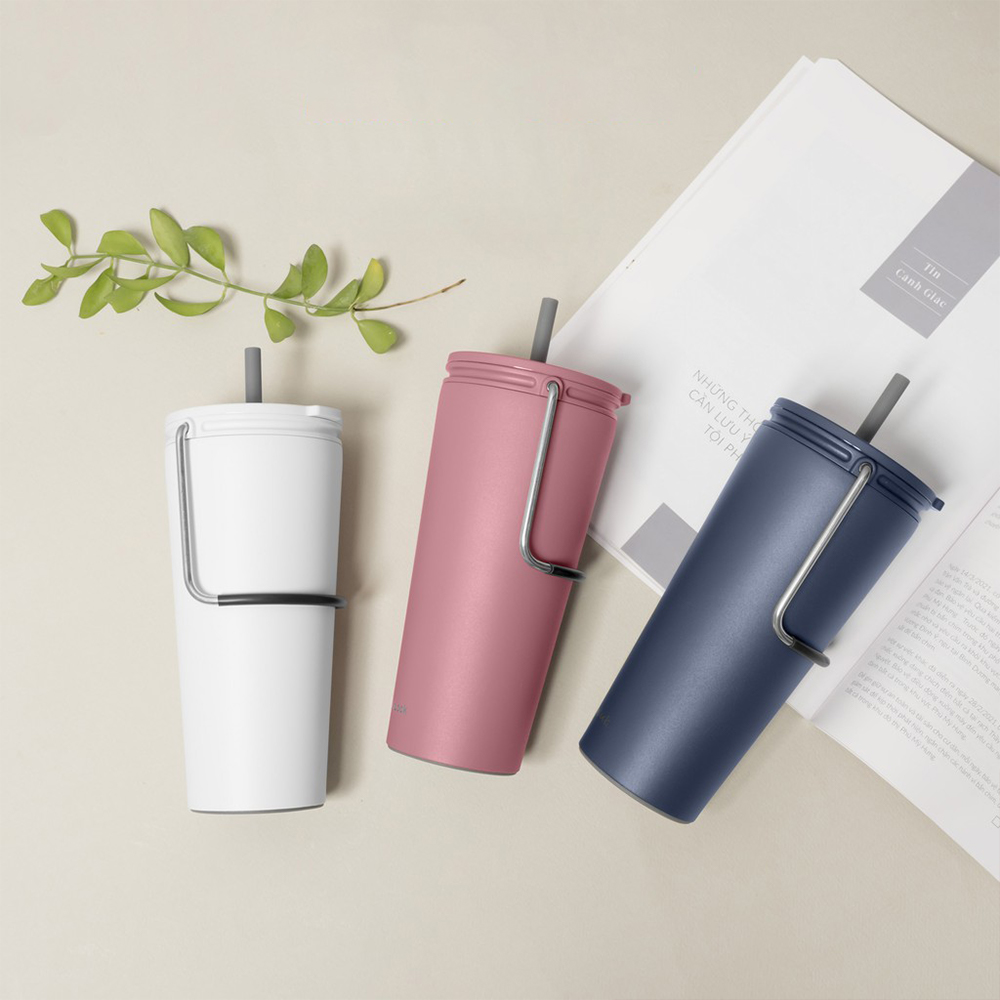 Bình giữ nhiệt Lock&amp;Lock Bucket Tumbler LHC4268 LHC4269 540ml- Hàng chính hãng thép không gỉ quai xách tiện lợi- JoyMall