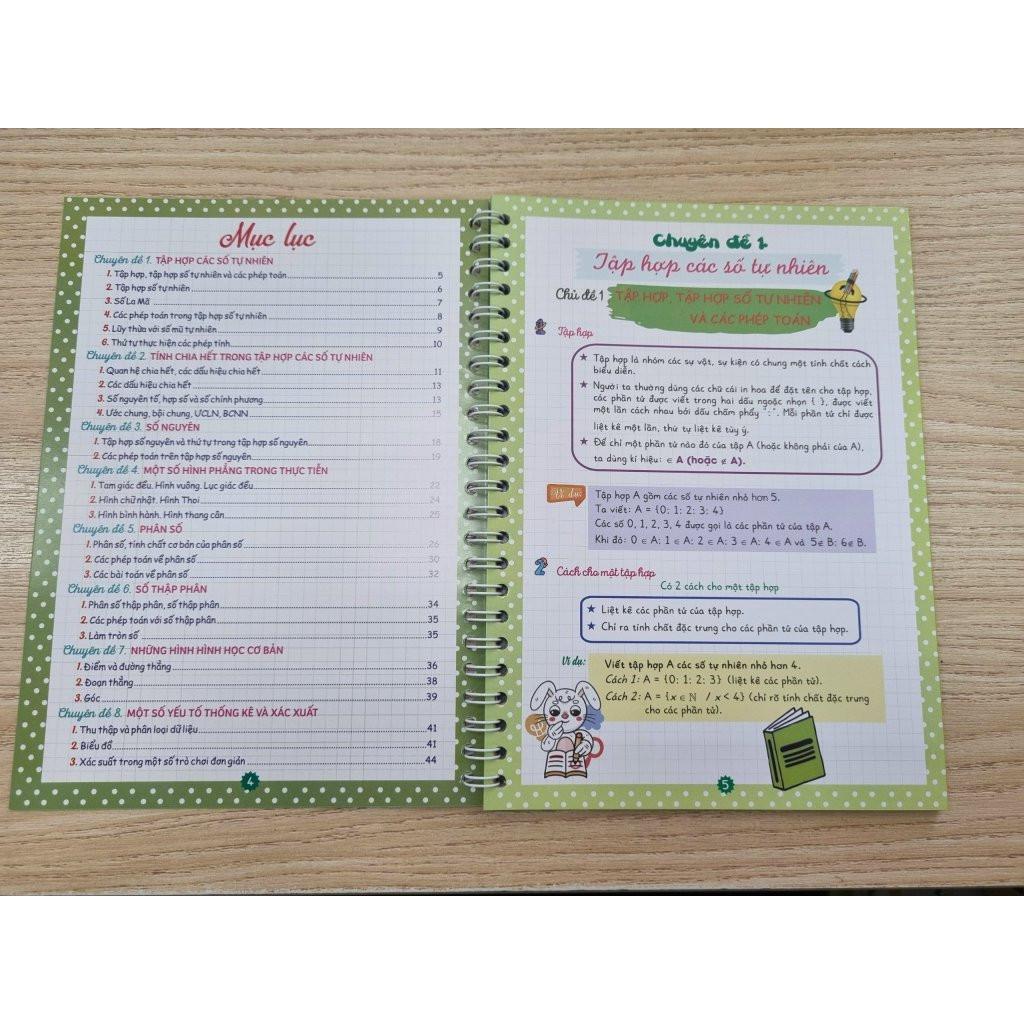 Sách - Notebook Toán 6 - Dùng Chung Cho Các Bộ SGK Hiện Hành - Hồng Ân