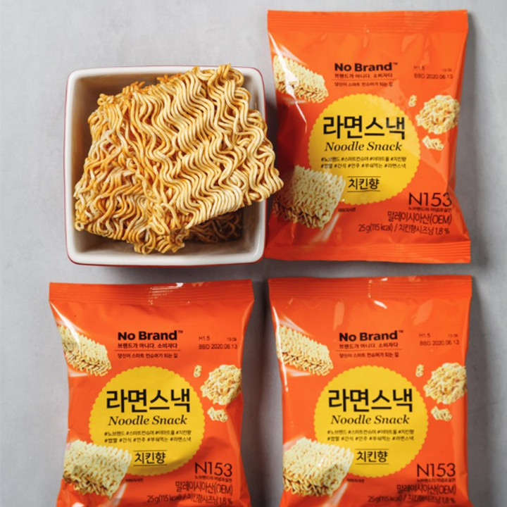 Snack Mì Ăn Liền Giòn Vị Gà No Brand 250g - 10 Gói