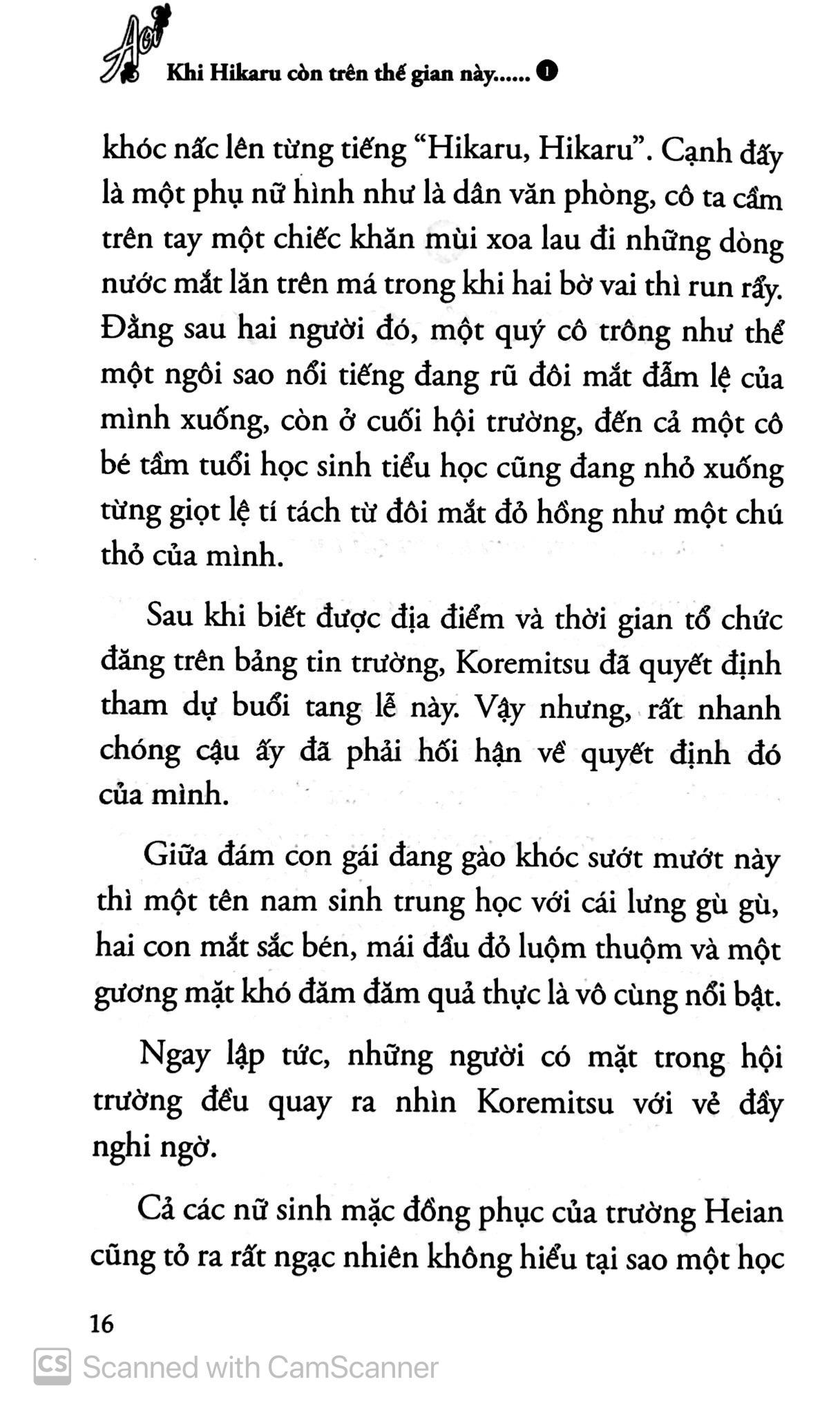 Sách Khi Hikaru Còn Trên Thế Gian Này…… Aoi