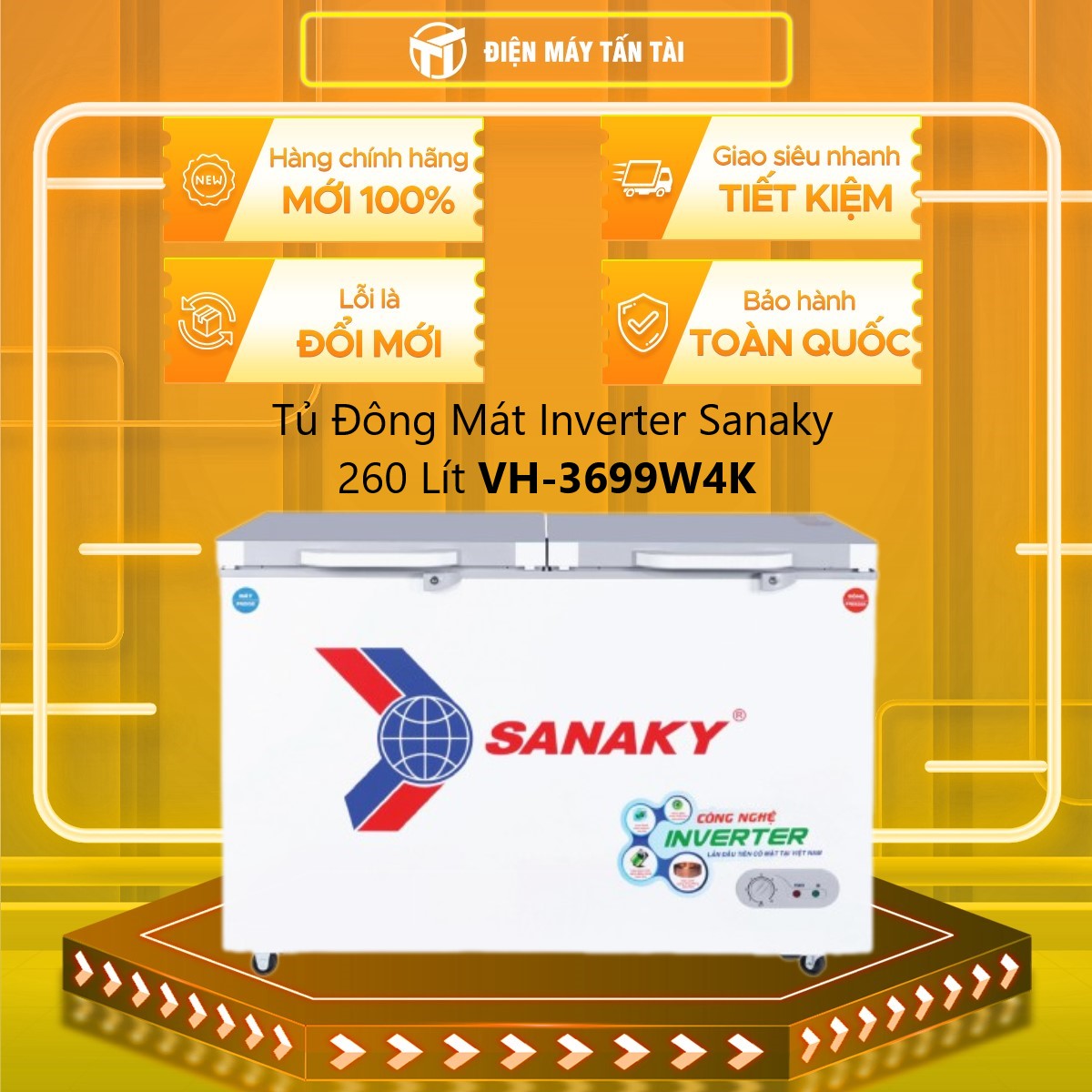 Tủ đông Inverter Sanaky VH-3699W4K - Hàng Chính Hãng _ chỉ giao Hồ Chí Minh