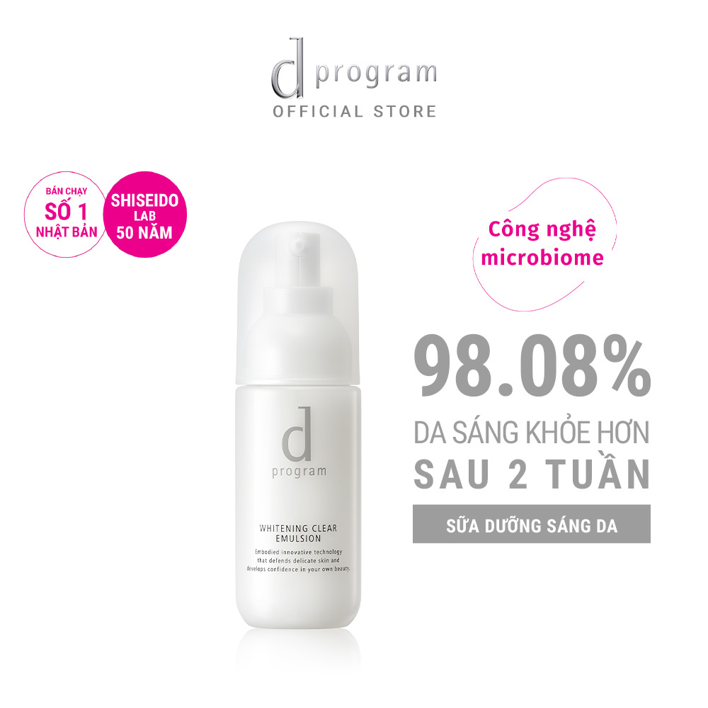 Sữa Dưỡng Sáng Cho Da Nhạy Cảm d program Whitening Clear Emulsion 100ml