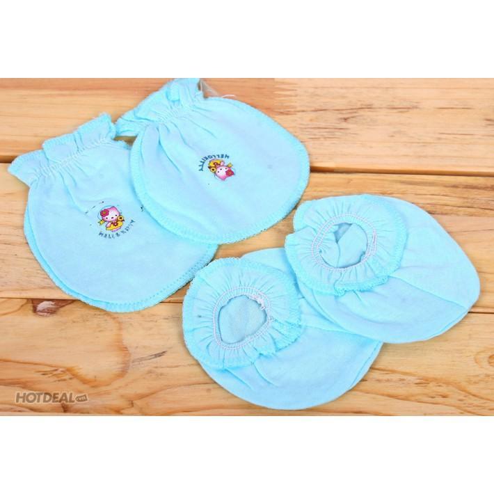 Bộ Bao Tay Chân Dún Màu Bé Sơ Sinh