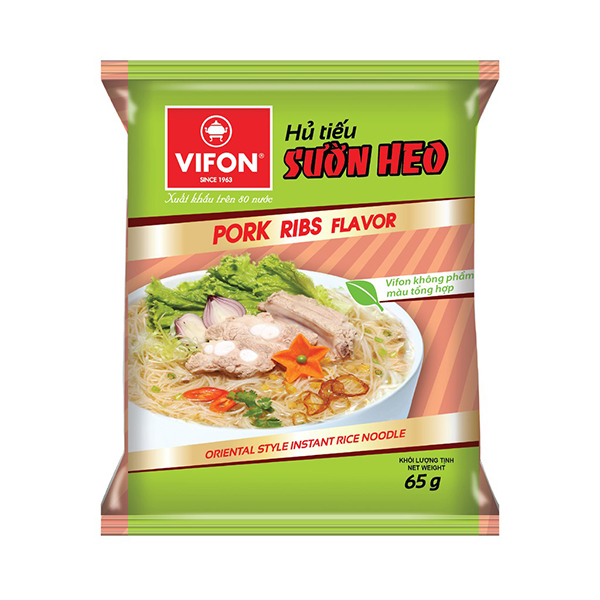 Thùng 30 Hủ Tiếu Sườn Heo VIFON (65g / Gói)