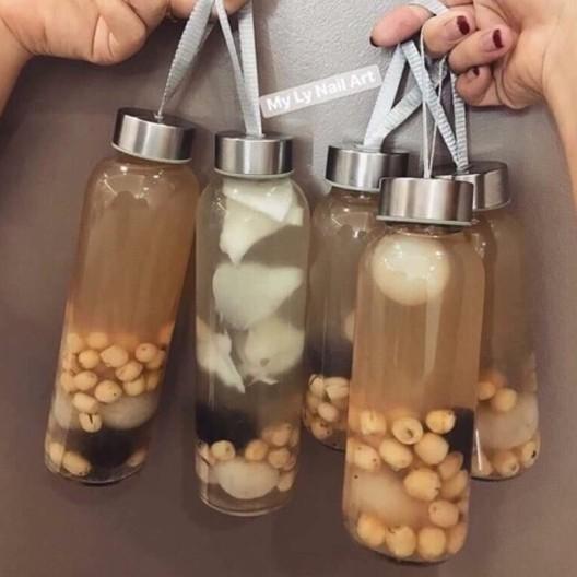 Bình Thủy Tinh 300ml & 500ml Đựng Nước Có Dây Xách Cao Cấp ZA14