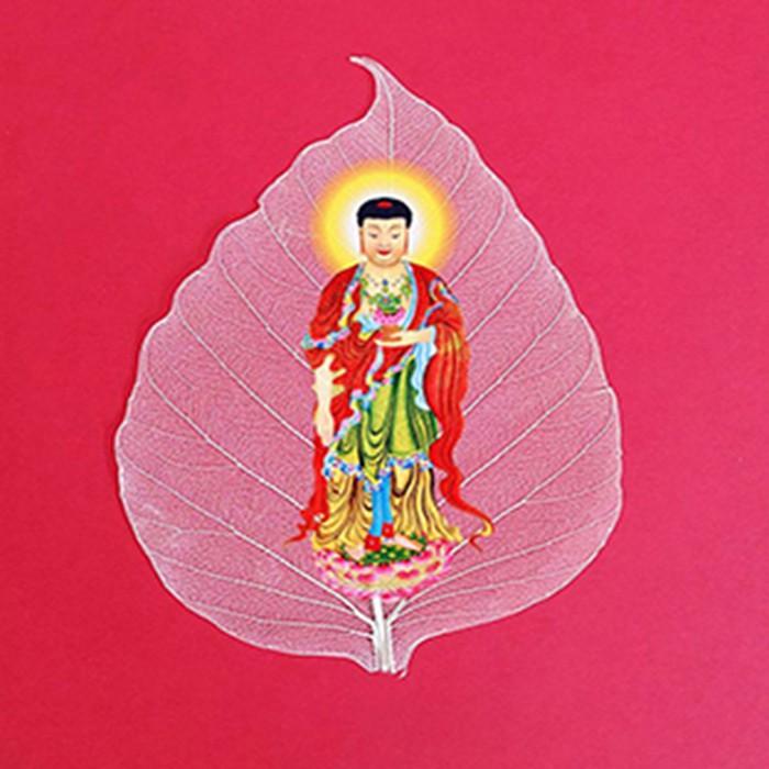 Lá bồ đề - hình phật trên lá bồ đề 100% - hình adida, quan âm, dược sư BH-24T