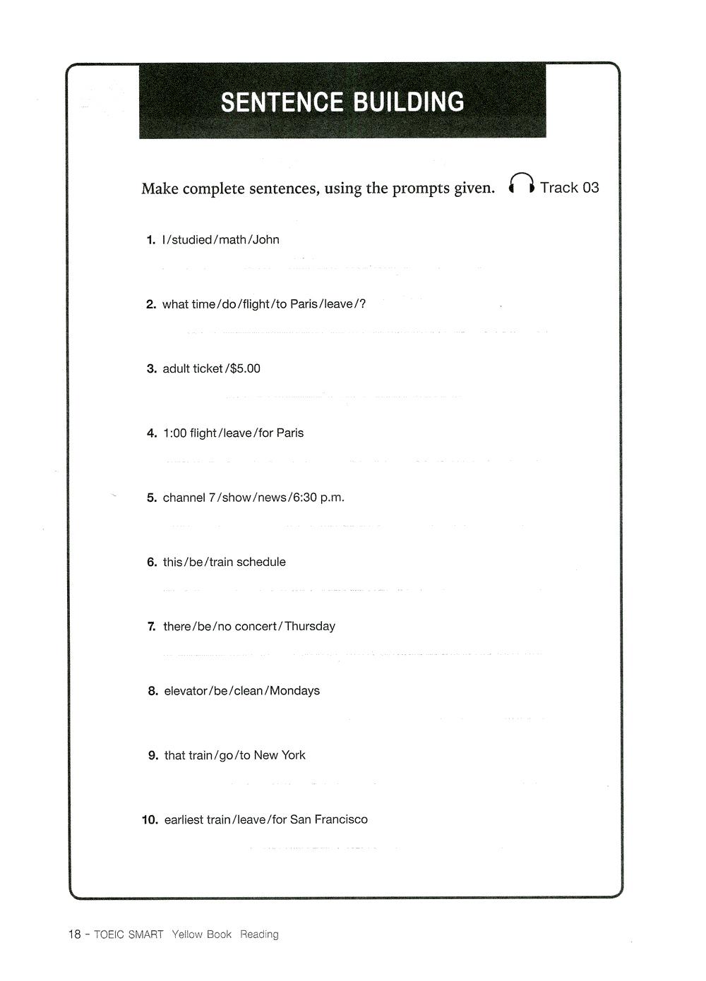 Toeic Smart - Yellow Book Reading (Kèm CD)