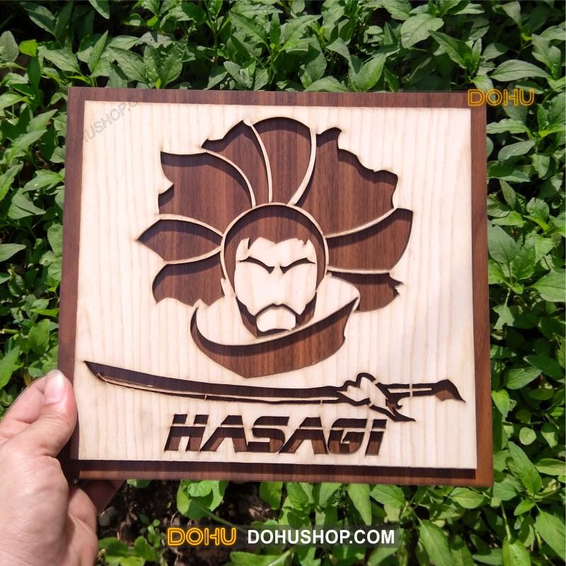 Tranh Treo Tường Bằng Gỗ Handmade DOHU017: Quốc Tướng Yasuo - Thiết Kế Đơn Giản, Độc Đáo, Sang Trọng