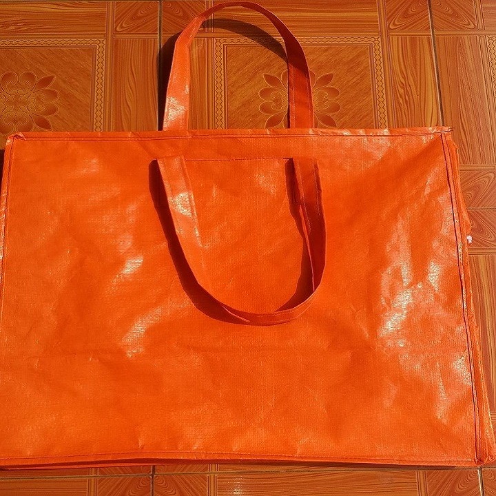 Túi bạt cam 60x40x50 cm đựng hàng hóa, chăn màn, tài liệu - bạt Tú Phương dai, mềm