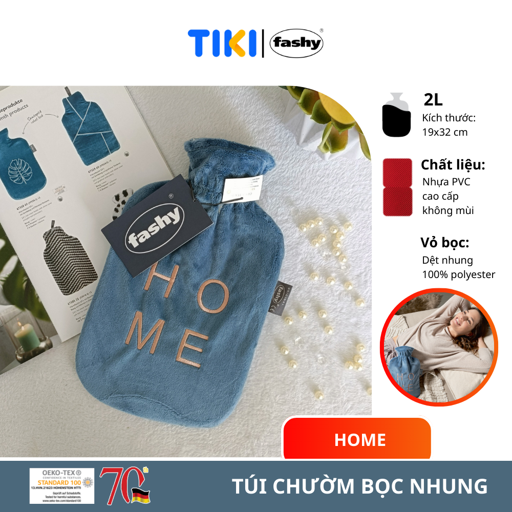 Túi chườm Fashy Germany Bọc Nhung thêu chữ đặc biệt 100% nhập khẩu từ Đức