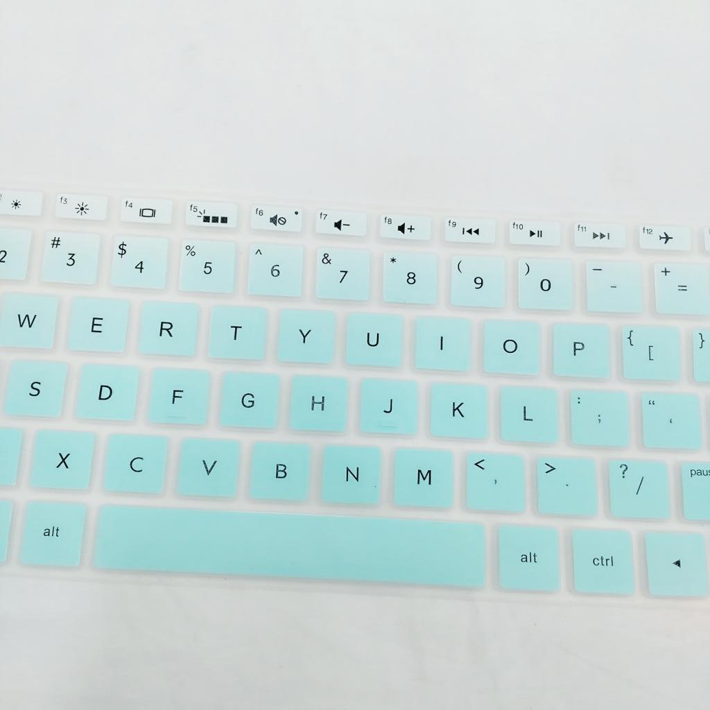 Laptop Soft Silicone Keyboard Skin Cover for 15.6 "BF Clear Pink \ U0026 Green