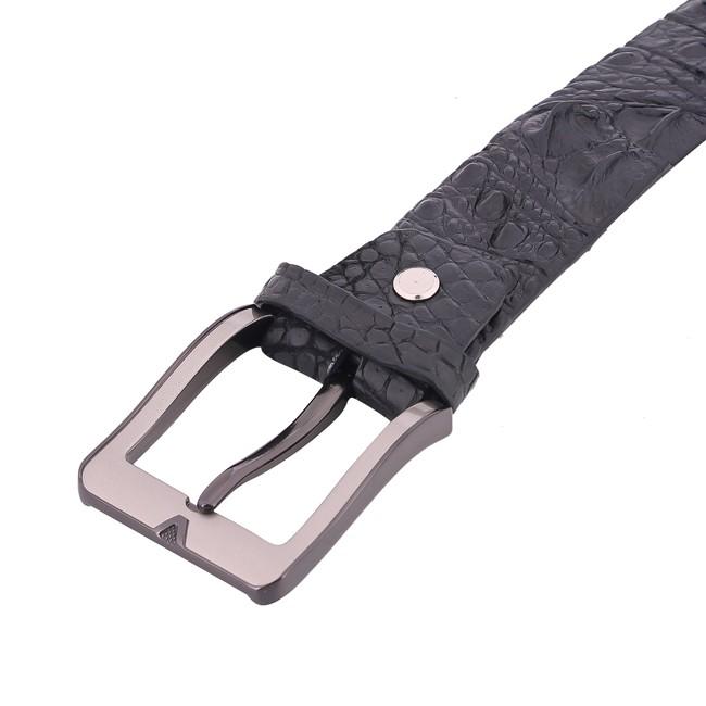 HC4222-4223-4724-4726 - Thắt lưng nam da cá sấu Huy Hoàng nguyên con 4P bát gài màu đen, nâu đất, nâu đỏ, vàng bò