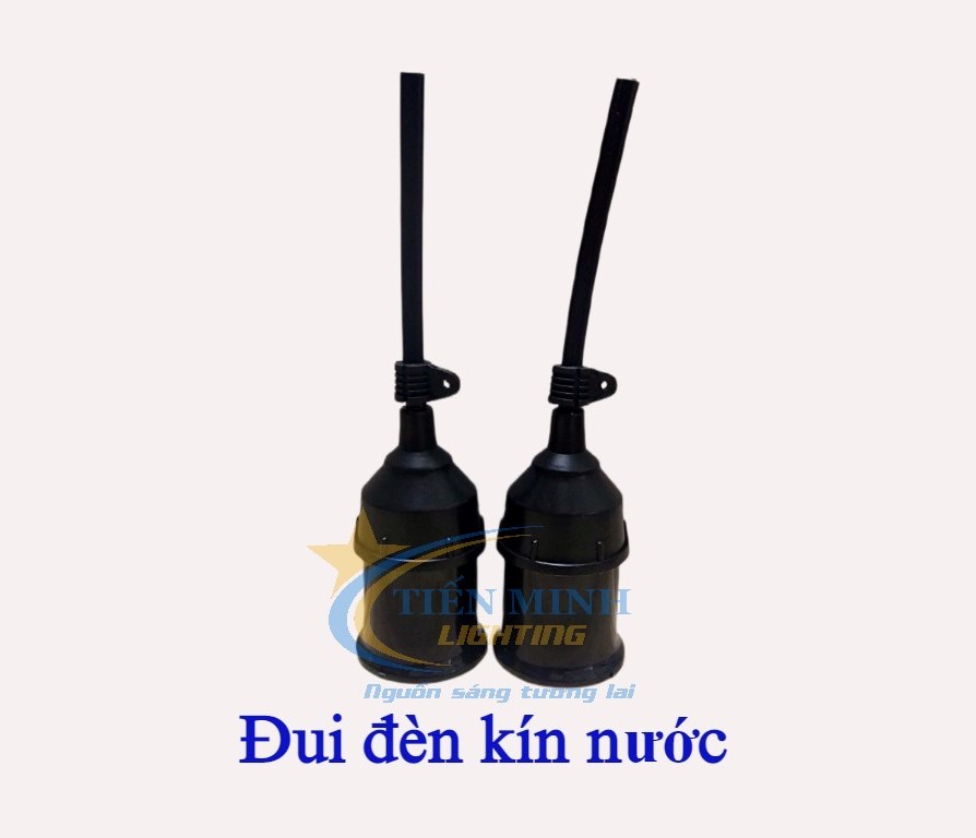 Đui đèn kín nước đen/trắng thiết kế an toàn, cao cấp chịu nhiệt và cách điện cao, đui E27 làm bằng nhôm/ đồng chống gỉ