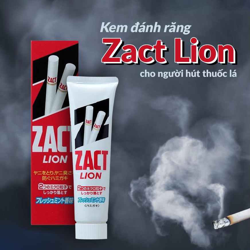 Kem đánh răng cho người hút thuôc ZACT LION Nhật Bản 150g