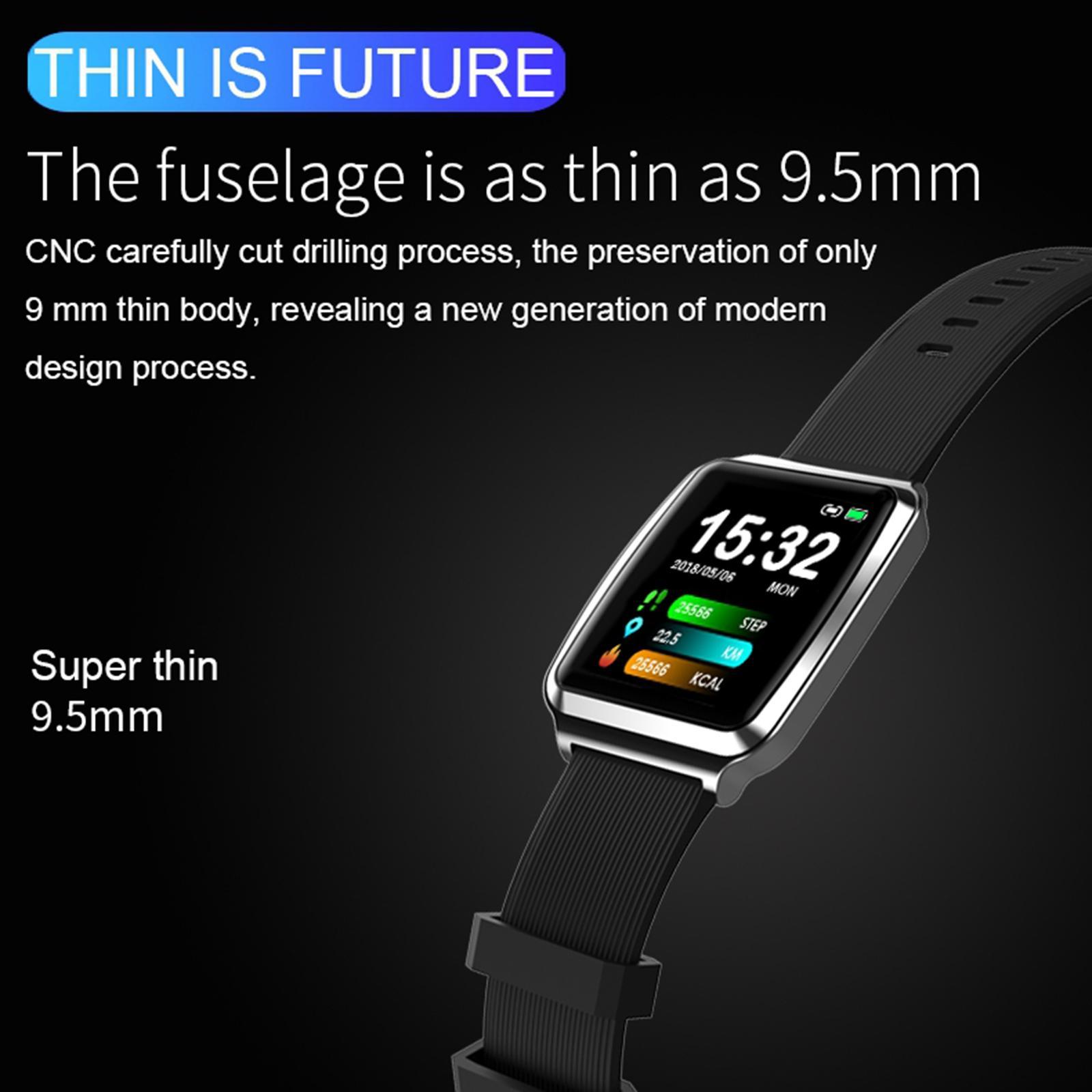 Smart Watch Sport Fitness Tracker Heart Rate Monitor Silver Gray