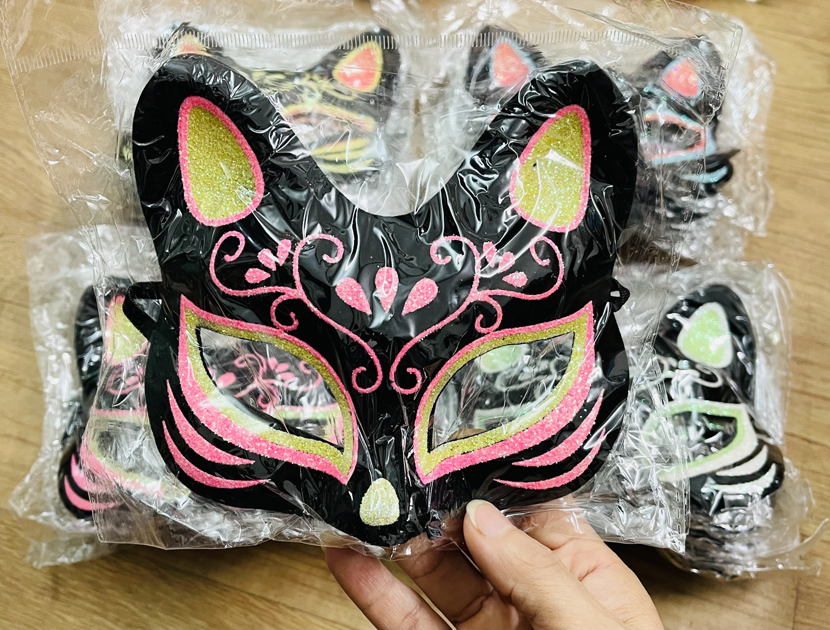 Mặt nạ cáo nửa mặt hoá trang cosplay halloween/ mặt nạ chơi trung thu