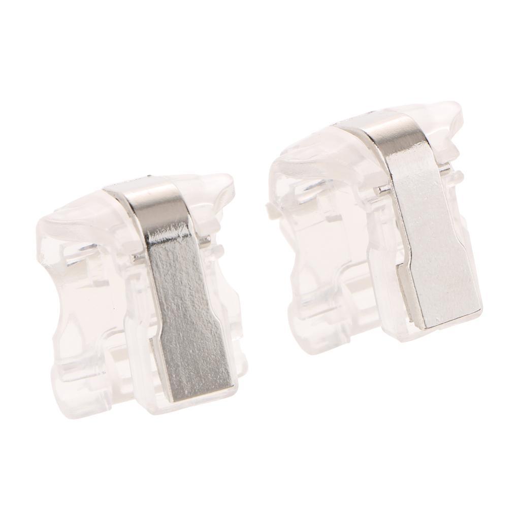 2 Pieces Phone Eat Chicken Game Handle Button Keys Transparent-S4 Back Metal
