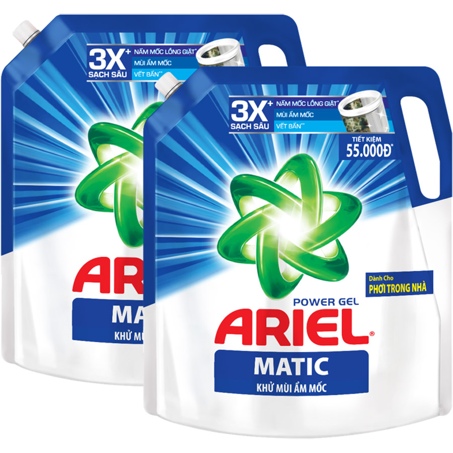 Combo 2 Nước Giặt Ariel Matic