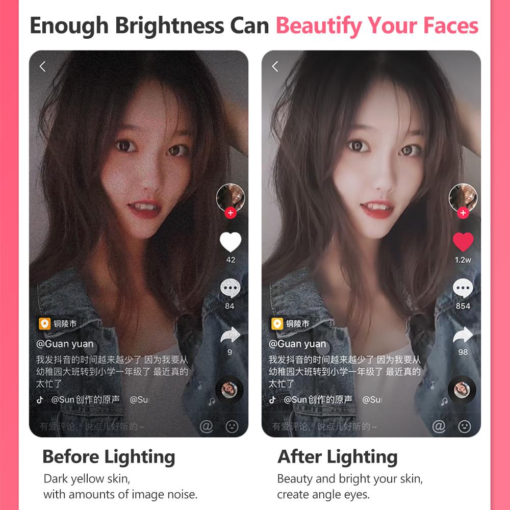Đèn vòng LED có thể điều chỉnh độ sáng, Gậy selfie để bàn, giá đỡ điện thoại di động ba chân đa chức năng