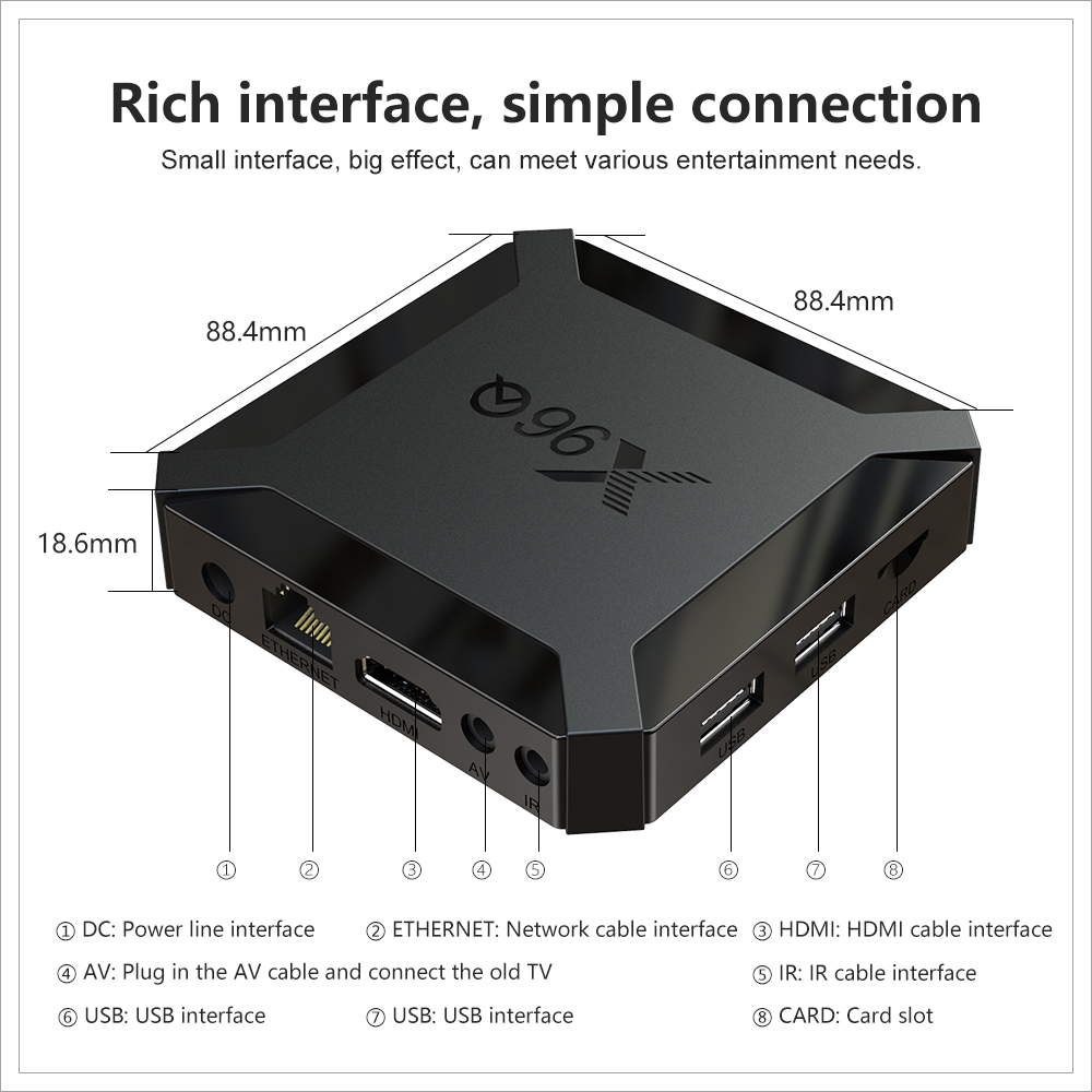 Đầu android box X96Q Android 10.0 Allwinner H313 Support 4K 3D cài sẵn ứng dụng giải trí CHÍNH HÃNG