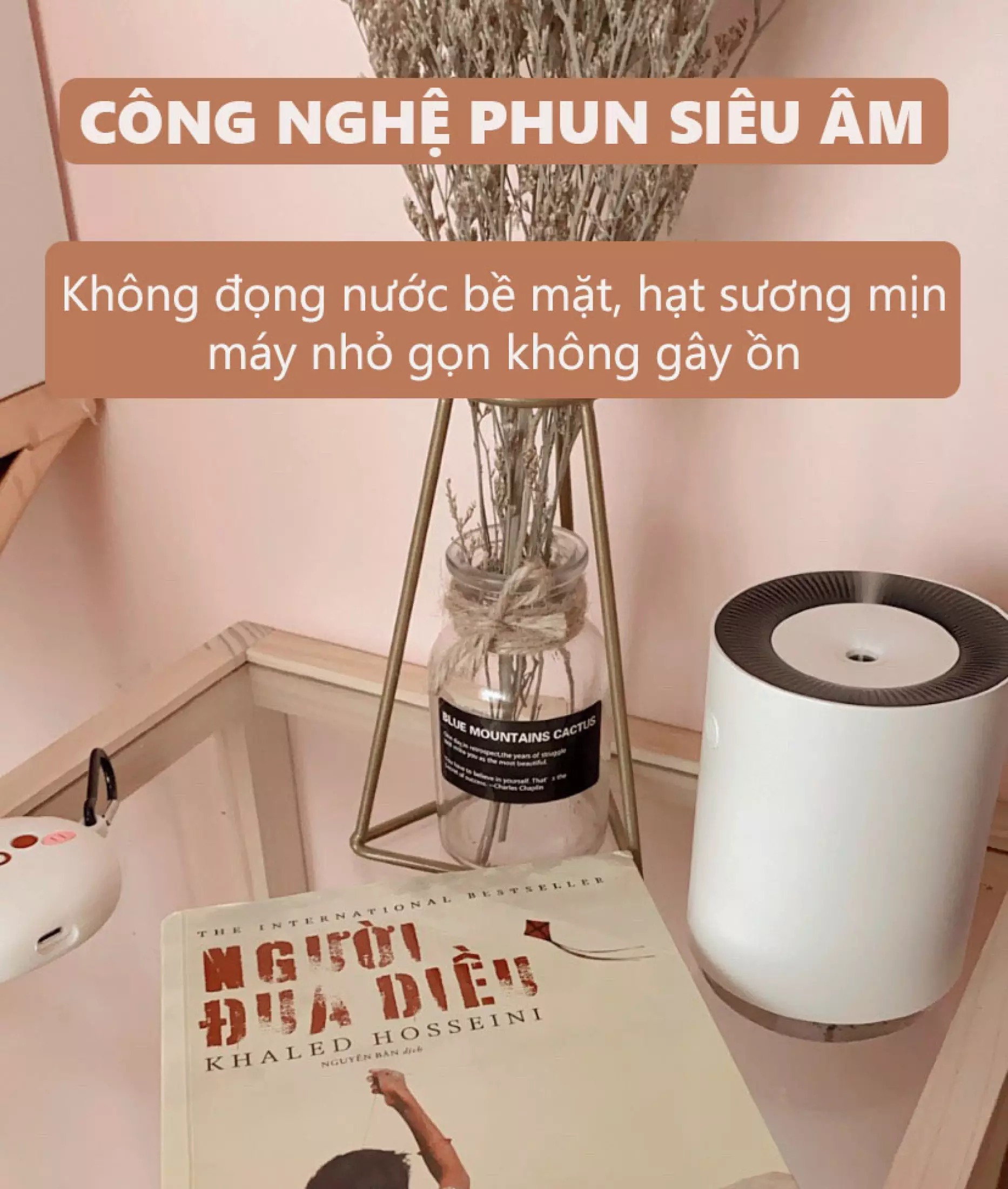 Máy xông tinh dầu phòng ngủ BENZ phun sương tạo ẩm, khuếch tán hương thơm, khử mùi phòng, có đèn led thay đèn ngủ